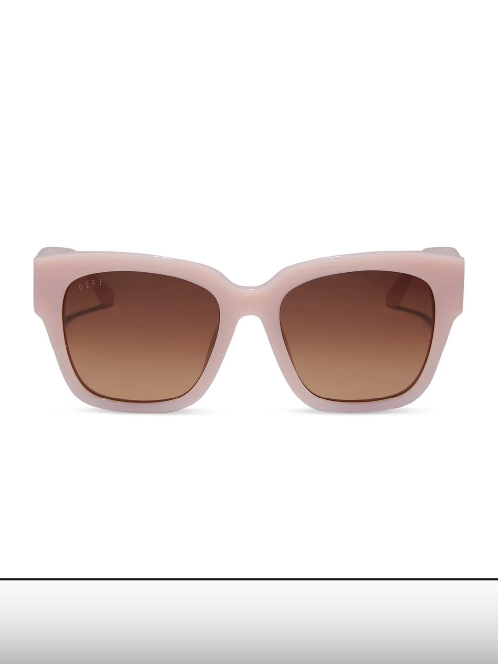 DIFF Bella ii  Square Frame Sunglasses with Black Case and cloth